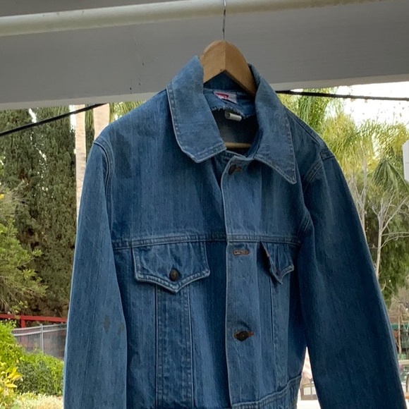 1970's Men's Original Orange Tag Blue Denim Levis Chore Jacket - Picture 5 of 9